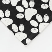 Dog Paws met zwart en wit dierenvriend Fleece Deken (Hoek)