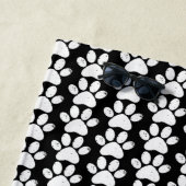 Dog Paws met zwart en wit dierenvriend Strandlaken (In situ)