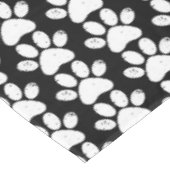 Dog Paws met zwart en wit dierenvriend Tafelkleed (Gekanteld)