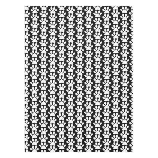 Dog Paws met zwart en wit dierenvriend Tafelkleed (Voorkant)