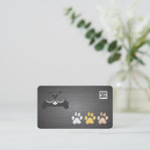 Dog Paws Metal | Animal Services Visitekaartje (Staand voorkant)