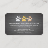 Dog Paws Metal | Animal Services Visitekaartje (Achterkant)