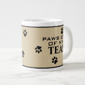 Dog Paws Off Typografie Tea Lover's Specialty Grote Koffiekop (Voorkant rechts)