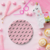 Dog Paws op roze Papieren Bordje (Feest)