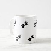 Dog Paws op White Koffiemok (Voorkant links)