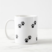 Dog Paws op White Koffiemok (Links)