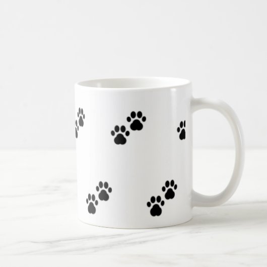 Dog Paws op White Koffiemok (Rechts)