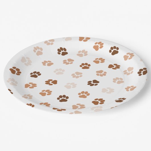 Dog paws papieren bordje (Gekanteld)
