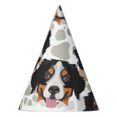 Dog paws patroon Bernese Mountain Dog Feesthoedjes (Links)