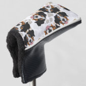 Dog paws patroon Bernese Mountain Dog Golfheadcover (3/4 voorkant)