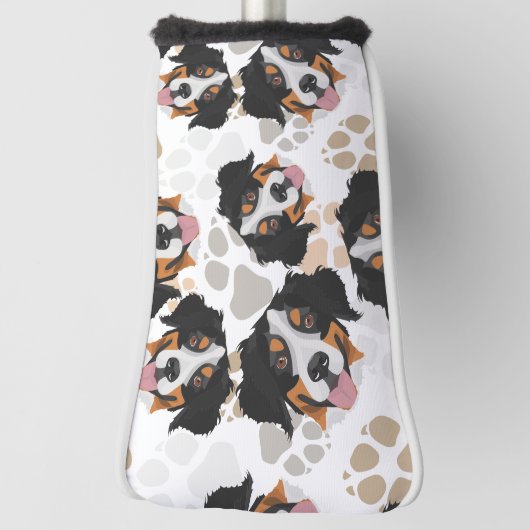 Dog paws patroon Bernese Mountain Dog Golfheadcover (Draai 90)