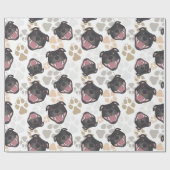 Dog paws patroon Staffordshire Bull Terrier Cadeaupapier (Vlak)