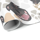 Dog paws patroon Staffordshire Bull Terrier Cadeaupapier (Rol Hoek)