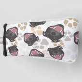 Dog paws patroon Staffordshire Bull Terrier Golfheadcover (Voorkant)