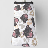 Dog paws patroon Staffordshire Bull Terrier Golfheadcover (Draai 90)