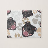 Dog paws patroon Staffordshire Bull Terrier Legpuzzel (Horizontaal)