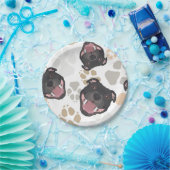 Dog paws patroon Staffordshire Bull Terrier Papieren Bordje (Feest)