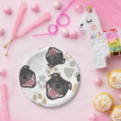 Dog paws patroon Staffordshire Bull Terrier Papieren Bordje (Feest)