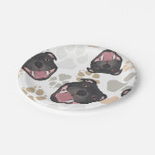 Dog paws patroon Staffordshire Bull Terrier Papieren Bordje (Gekanteld)