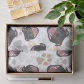 Dog paws patroon Staffordshire Bull Terrier Tissuepapier (Geschenk)