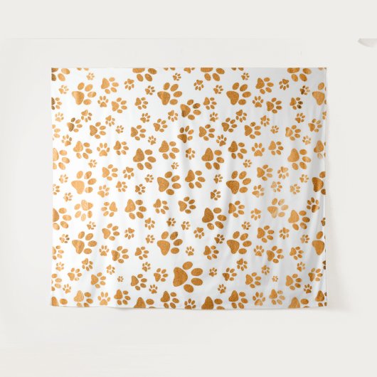 Dog Paws patroon Wandkleed (Voorkant (horizontaal))