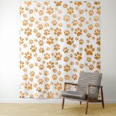 Dog Paws patroon Wandkleed (In situ)