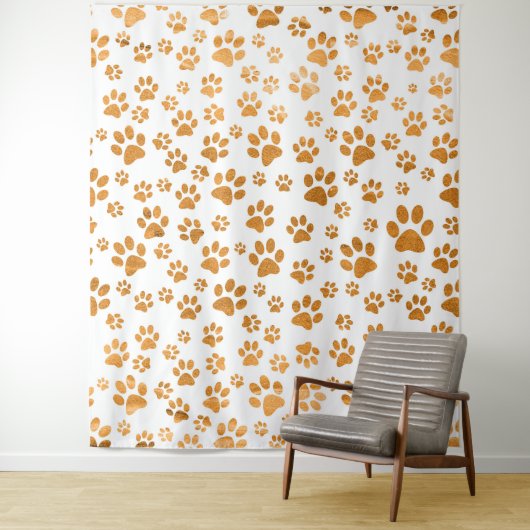 Dog Paws patroon Wandkleed (In situ)