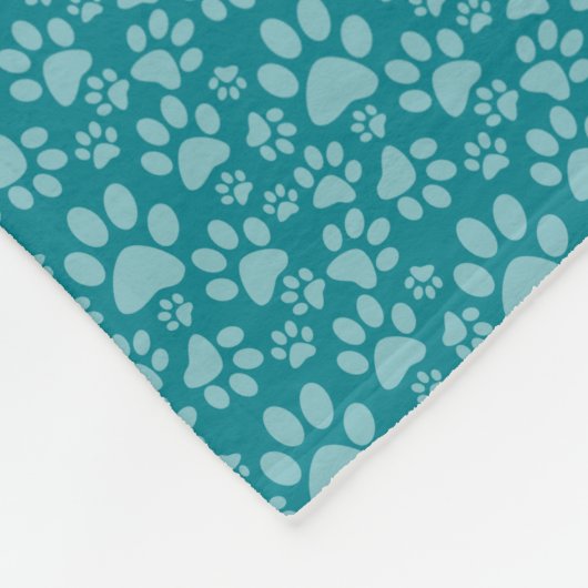 Dog Paws Pet Blanket Fleece Deken (Hoek)
