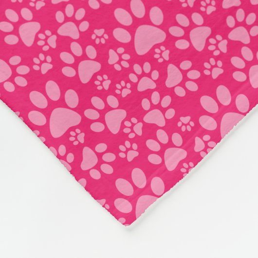 Dog Paws Pet Blanket Fleece Deken (Hoek)