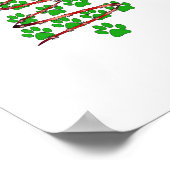 Dog Paws Print Kerstboom voor Hondenliefhebbers (Hoek)