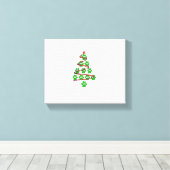 Dog Paws Print Kerstboom voor Hondenliefhebbers (Insitu (Houten vloer))