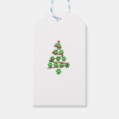 Dog Paws Print Kerstboom voor Hondenliefhebbers Cadeaulabel (Voorkant)