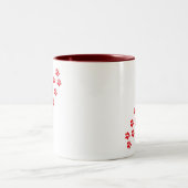 Dog Paws Prints Tweekleurige Koffiemok (Center)