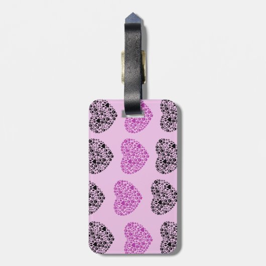 Dog Paws, puppy Paws, Animal Paws, Heart, Pet Bagagelabel (Achterkant verticaal)