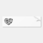 Dog Paws, puppy Paws, Animal Paws, Heart, Pet Bumpersticker (Voorkant)