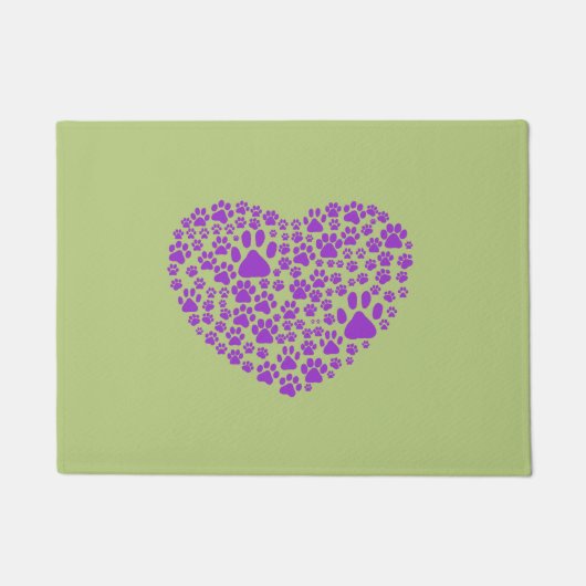 Dog Paws, puppy Paws, Animal Paws, Heart, Pet Deurmat (Voorkant)
