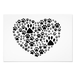 Dog Paws, puppy Paws, Animal Paws, Heart, Pet Foto Afdruk