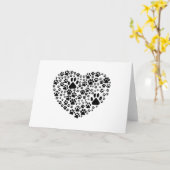 Dog Paws, puppy Paws, Animal Paws, Heart, Pet Kaart (Gele Bloem)