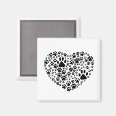 Dog Paws, puppy Paws, Animal Paws, Heart, Pet Magneet (Voorkant / Achterkant)