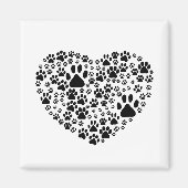 Dog Paws, puppy Paws, Animal Paws, Heart, Pet Magneet (Voorkant)