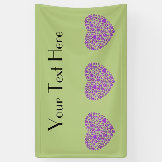 Dog Paws, puppy Paws, Animal Paws, Heart, Pet Spandoek (Verticaal)