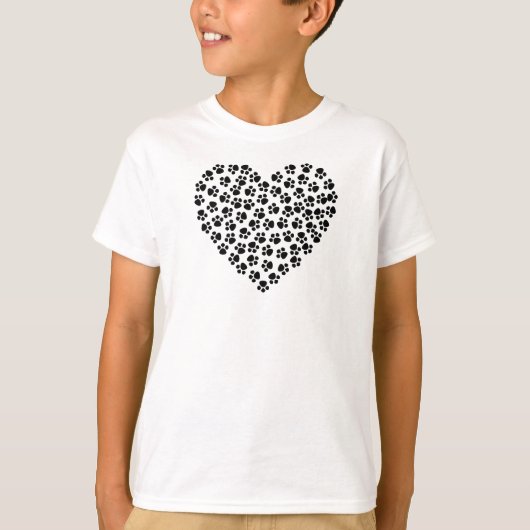 Dog Paws, puppy Paws, Animal Paws, Heart, Pet T-shirt (Voorkant)