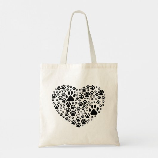 Dog Paws, puppy Paws, Animal Paws, Heart, Pet Tote Bag (Achterkant)