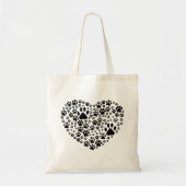 Dog Paws, puppy Paws, Animal Paws, Heart, Pet Tote Bag (Voorkant)