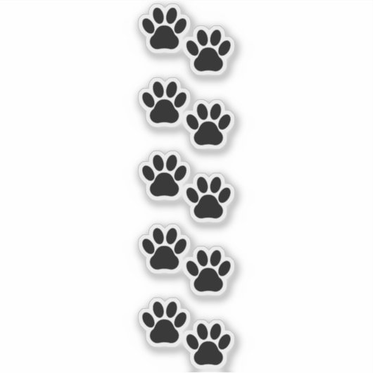 Dog Paws, puppy Paws, Animal Paws, Pet, Black Paws Sticker (Voorkant)