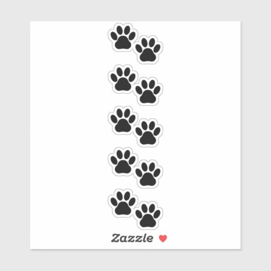 Dog Paws, puppy Paws, Animal Paws, Pet, Black Paws Sticker (Vel)