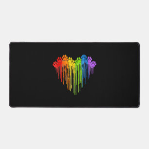 Dog Paws Rainbow Heart Hondenliefhebber Gay Pride Bureaumat