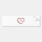 Dog Paws Red Heart Love Bumpersticker (Voorkant)