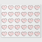 Dog Paws Red Heart Love Cadeaupapier (Vlak)