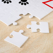 Dog Paws Red Heart Love Legpuzzel (Zijkant)